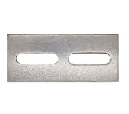 2 agujeros incrustados placa de acero en el hormigón placa base de acero suave con zinc blanco
