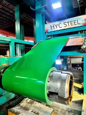 COLOR Acero PPGI 0,09-0,7 espesor TDC51D chapas de acero galvanizado prepintadas bobina de color con un fuerte color verde anticorrosión