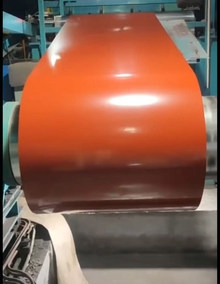 COLOR Acero PPGI 0,09-0,7 espesor TDC51D chapas de acero galvanizadas prepintadas bobina de color con fuerte anticorrosión color naranja
