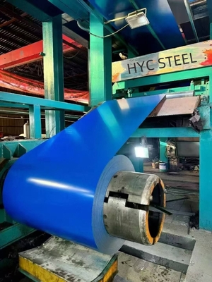COLOR Acero PPGI 0,09-0,7 espesor TDC51D chapas de acero galvanizadas prepintadas bobina de color con un fuerte color azul anticorrosión