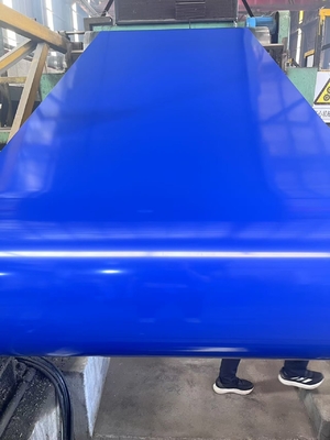 COLOR Acero PPGI 0,09-0,7 espesor TDC51D chapas de acero galvanizadas prepintadas bobina de color con un fuerte color azul anticorrosión